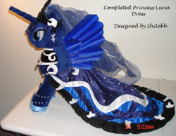 Size: 599x466 | Tagged: safe, artist:drachefrau, princess luna, pony, clothes, dress, irl, photo, plushie, solo
