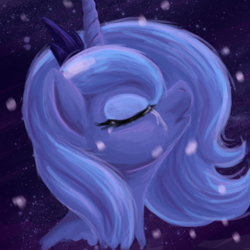 Size: 500x500 | Tagged: safe, artist:rhythmgeneration, princess luna, alicorn, pony, crying, eyes closed, s1 luna, solo