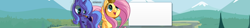 Size: 2560x285 | Tagged: safe, fluttershy, princess luna, alicorn, pegasus, pony, banner, duo, duo female, female, fimfiction, horn, mare