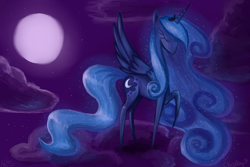 Size: 6000x4000 | Tagged: safe, artist:chuzoley, princess luna, alicorn, pony, detailed background, female, mare, solo