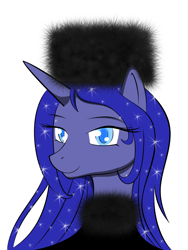 Size: 900x1200 | Tagged: safe, artist:nezumiyuki, princess luna, cosplay, galaxy express 999, maetel, simple background, solo