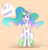 Size: 724x750 | Tagged: safe, artist:qatsby, princess celestia, alicorn, pony, egg, female, mare, momlestia, offspring, oviposition, parent:princess celestia, parent:thorax, parents:thoralestia, simple background, solo, speech bubble, wat