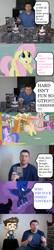 Size: 592x2736 | Tagged: safe, fluttershy, princess luna, alicorn, pegasus, pony, chris bores, contra, gamer luna, gamershy, irate gamer, maplestory, meta, photo, time warp, totally topical u guise, vulgar