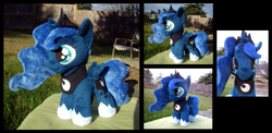 Size: 1587x773 | Tagged: safe, artist:fireflytwinkletoes, princess luna, pony, filly, irl, photo, plushie, solo