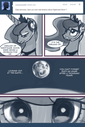 Size: 600x891 | Tagged: safe, artist:johnjoseco, princess luna, alicorn, pony, ask, ask princess molestia, comic, crown, eyes, gamer luna, headphones, jewelry, looking at you, regalia, thousand yard stare, tumblr, what has been seen