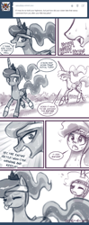 Size: 500x1266 | Tagged: safe, artist:johnjoseco, princess celestia, princess luna, alicorn, pony, ask princess molestia, comic, exercise, gamer luna, ponytail, princess molestia, running, sweat, traditional royal canterlot voice