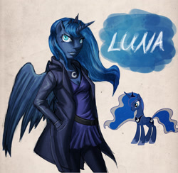 Size: 2267x2214 | Tagged: safe, artist:redblacktac, princess luna, anthro, clothes, jacket