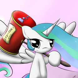 Size: 4024x4024 | Tagged: safe, artist:chaikeon, princess celestia, alicorn, pony, absurd resolution, banhammer, hammer, solo