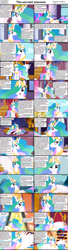 Size: 1282x4732 | Tagged: safe, princess celestia, alicorn, pony, comic:celestia's servant interview, caption, comic, interview