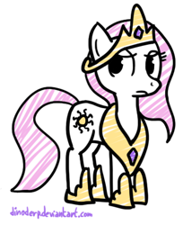 Size: 362x443 | Tagged: safe, artist:dinoderp, princess celestia, earth pony, pony, 30 minute art challenge, earth pony celestia, female, filly, mare, pink-mane celestia, race swap, simple background, solo, white background, younger