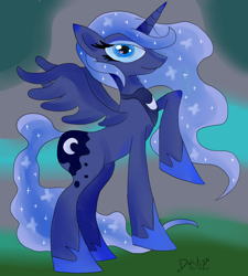 Size: 4500x5000 | Tagged: safe, artist:dustyranger, princess luna, alicorn, pony, absurd resolution, raised hoof, solo