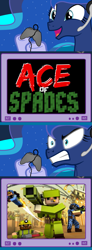 Size: 563x1538 | Tagged: safe, princess luna, alicorn, pony, ace of spades, exploitable meme, gamer luna, gamer meme, meme, obligatory pony, reaction, tv meme