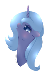 Size: 900x1267 | Tagged: safe, artist:xeella, princess luna, alicorn, pony, s1 luna, simple background, solo