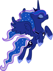 Size: 900x1201 | Tagged: safe, artist:akili-amethyst, princess luna, alicorn, pony, eyes closed, flying, simple background, solo, transparent background, vector