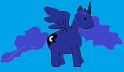 Size: 954x552 | Tagged: safe, princess luna, alicorn, pony, ms paint, quality, solo, stylistic suck