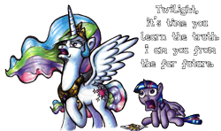 Size: 1645x974 | Tagged: safe, artist:darkone10, princess celestia, twilight sparkle, twilight sparkle (alicorn), alicorn, pony, female, mare