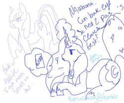 Size: 500x417 | Tagged: safe, artist:soren11d6, princess luna, twilight sparkle, 30 minute art challenge, body swap