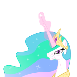 Size: 3000x3000 | Tagged: safe, artist:foxtail8000, princess celestia, alicorn, pony, .svg available, angry, female, magic, mare, simple background, solo, transparent background, vector