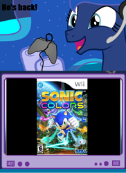 Size: 510x700 | Tagged: safe, princess luna, alicorn, pony, crossover, exploitable meme, gamer luna, gamer meme, meme, obligatory pony, sonic colors, sonic the hedgehog (series), tv meme, yacker