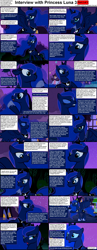 Size: 1282x3304 | Tagged: safe, princess luna, alicorn, pony, comic:celestia's servant interview, caption, comic, interview