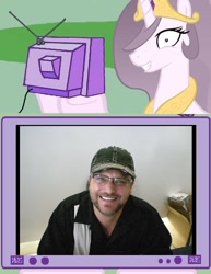 Size: 578x750 | Tagged: safe, princess celestia, alicorn, pony, exploitable meme, princess molestia, steve blum, tv meme