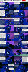 Size: 1282x3304 | Tagged: safe, princess luna, alicorn, pony, comic:celestia's servant interview, caption, comic, interview