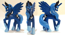 Size: 800x430 | Tagged: safe, artist:noneko, princess luna, pony, custom, irl, photo, s1 luna, solo