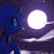 Size: 1000x1000 | Tagged: safe, artist:florecentmoo, princess luna, alicorn, pony, looking at you, moon, night, solo