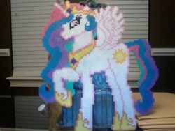 Size: 640x480 | Tagged: safe, artist:perler-pony, princess celestia, alicorn, pony, perler beads, photo, solo