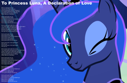 Size: 1100x720 | Tagged: safe, princess luna, alicorn, pony, love, lyrics, rickroll, solo, text, wink