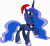 Size: 6536x6000 | Tagged: dead source, safe, artist:fehlung, princess luna, alicorn, pony, absurd resolution, christmas, hat, simple background, solo, transparent background, vector