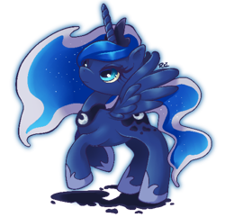 Size: 500x481 | Tagged: safe, artist:reika-neko-chan, princess luna, alicorn, pony, chibi, female, horn, mare, solo