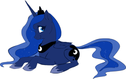 Size: 1265x800 | Tagged: safe, artist:taxidermy-animals, princess luna, alicorn, pony, prone, simple background, solo