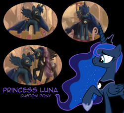 Size: 923x844 | Tagged: safe, artist:themiles, nightmare moon, princess luna, alicorn, pony, custom, female, horn, mare