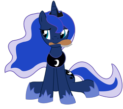 Size: 4500x4000 | Tagged: safe, artist:kalaverapastillera, princess luna, alicorn, pony, absurd resolution, brush, brushie, simple background, sitting, solo, transparent background, vector