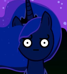 Size: 401x443 | Tagged: safe, princess luna, alicorn, pony, look of disapproval, solo