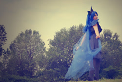 Size: 900x600 | Tagged: safe, artist:elyserei, princess luna, human, clothes, cosplay, dress, irl, irl human, photo, solo