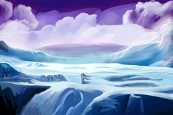 Size: 1500x1000 | Tagged: safe, artist:khyperia, princess celestia, alicorn, pony, scenery, snow, solo