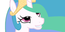 Size: 5458x2678 | Tagged: safe, artist:pechenyuha, princess celestia, alicorn, pony, face, solo, vector