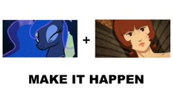 Size: 1200x716 | Tagged: safe, princess luna, alicorn, pony, dream walker luna, exploitable meme, make it happen, paprika, satoshi kon