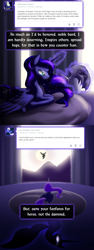 Size: 750x2000 | Tagged: safe, artist:zedrin, nightmare moon, princess celestia, princess luna, alicorn, pony, ask, dreamwarden, helmet, tumblr