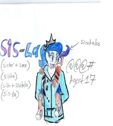 Size: 598x665 | Tagged: safe, artist:furrysega7, princess luna, scootaloo, clothes, crown, female, humanized, jewelry, regalia, solo