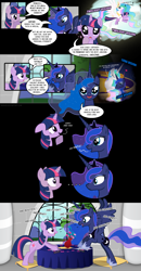 Size: 1000x1925 | Tagged: safe, artist:nimaru, princess celestia, princess luna, twilight sparkle, alicorn, pony, comic