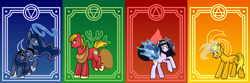 Size: 3600x1200 | Tagged: safe, artist:m2cool, big macintosh, princess luna, alicorn, earth pony, pony, avatar, crossover, hyuuga hinata, male, naruto, parody, ponified, stallion, uzumaki naruto