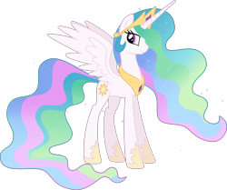 Size: 7171x6000 | Tagged: safe, artist:thebrokencog, artist:vladimirmacholzraum, princess celestia, alicorn, pony, absurd resolution, female, mare, simple background, solo, transparent background, vector