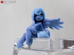 Size: 674x501 | Tagged: safe, artist:bitgem, princess luna, anthro, unguligrade anthro, 3d print, ambiguous facial structure, solo