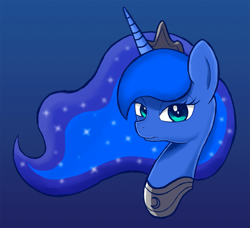 Size: 1207x1103 | Tagged: safe, artist:kas92, princess luna, alicorn, pony, female, horn, mare, simple background, solo