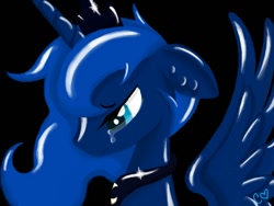 Size: 640x480 | Tagged: safe, artist:silvercommando, princess luna, alicorn, pony, crying, sad, solo