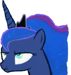 Size: 819x859 | Tagged: safe, artist:thismuchvolume, princess luna, alicorn, pony, painting, simple background, solo