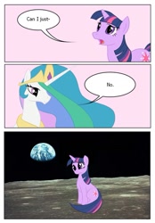 Size: 667x957 | Tagged: safe, edit, princess celestia, twilight sparkle, alicorn, pony, comic, moon